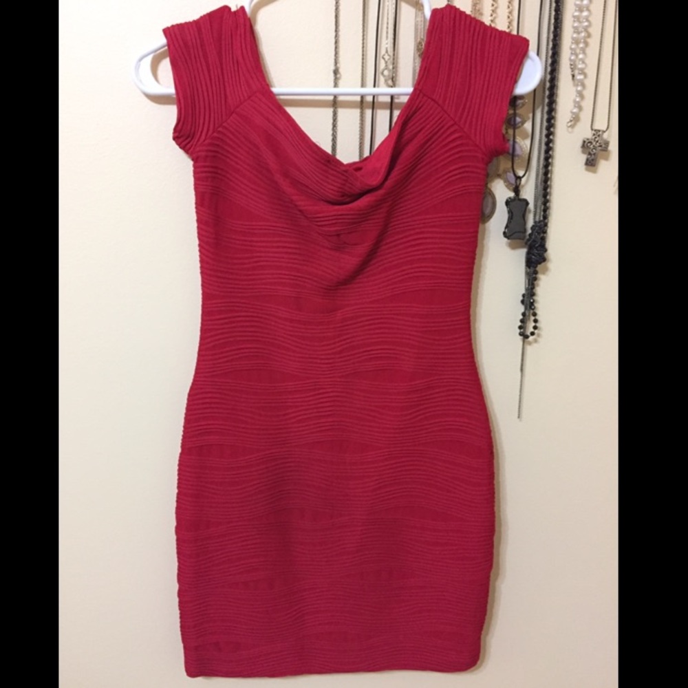 Red Body Con Dress - Picture 2 of 2